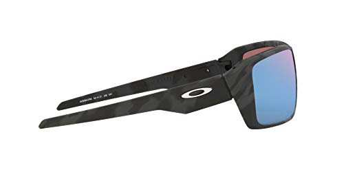 OO9380 Double Edge Sunglasses, Matte Black Camo/Prizm Deep Water Polarized, 66mm