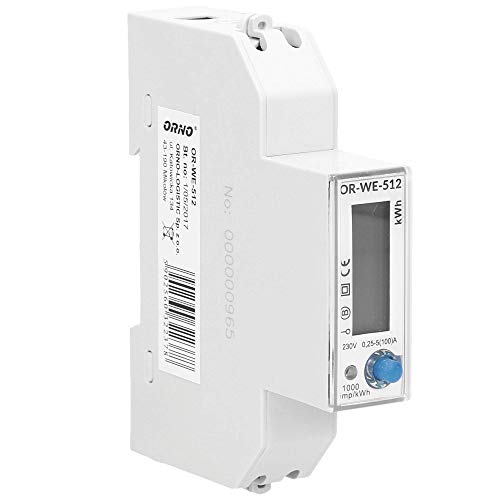 ORNO OR-WE-512 Medidor De Consumo Electrico Monofásico Con Certificado MID (Basic)