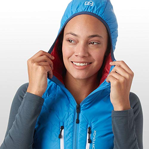 Ortovox Swisswool PIZ Boè Chaleco de Pluma, Azul Celeste, L para Mujer