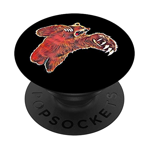 Oso Grizzly Osos Depredadores Animales del Bosque PopSockets PopGrip Intercambiable