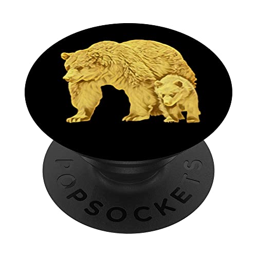 Oso Grizzly Osos Depredadores Animales del Bosque PopSockets PopGrip Intercambiable