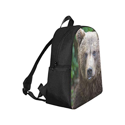 Oso Pardo de pie en la Madera Mochila de Viaje 12.40x5.12x14.17 Pulgadas Mochila de mochilero Mochilas Informales Multiusos Viajes de Negocios Escuela, Oficina