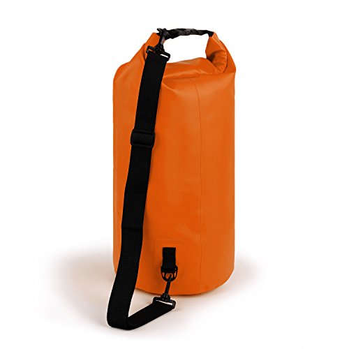 OUTAD Bolsa Estanca Mochila Impermeable con Cierre 500D Lona (Naranja, 10L)