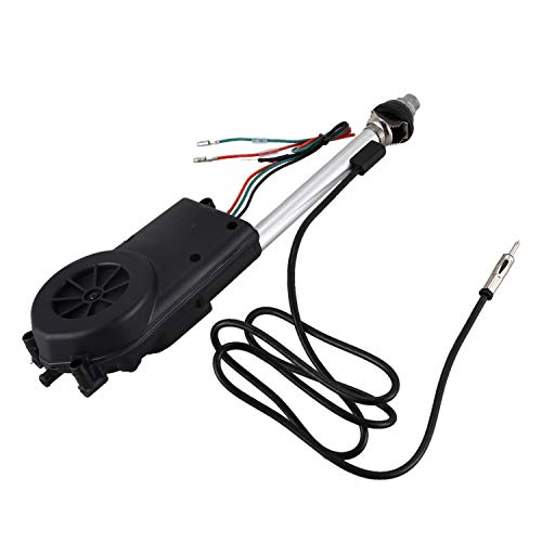 OVBBESS Kit de antena eléctrica para coche de antena de potencia automática, color negro