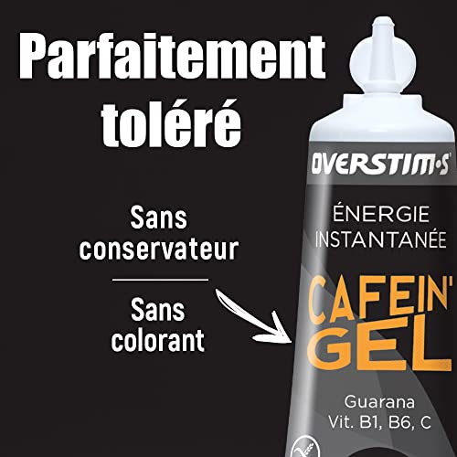 OVERSTIM.s - Cafein'Gel (10 Geles) - Café - Gel Energético Para El Deporte - Energía Instantánea - 75 Mg De Cafeína/Gel 290 g