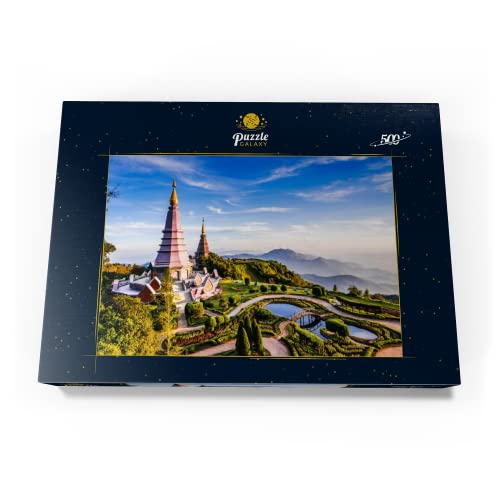 Paisaje con Dos Pagodas En La Cima De La Montaña Inthanon, Chiang MAI, Tailandia - Premium 500 Piezas Puzzles - Colección Especial MyPuzzle de Puzzle Galaxy