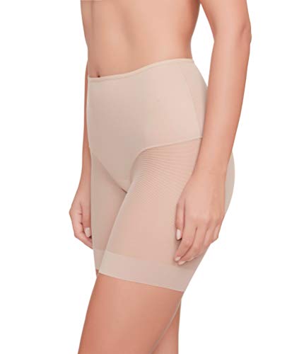 Pantalon Faja Anti-rozadura Invisible y Super Ligero. Tejido Elastico y Super Suave. (Beige, XL)