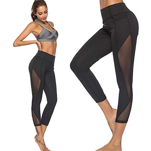 Pantalon Mujer Lanskirt Leggins Mujeres Fitness Push Up Cintura Alta Polainas de Color Liso Pantalones de Yoga de Cadera Leggings Sexy para Deporte Running