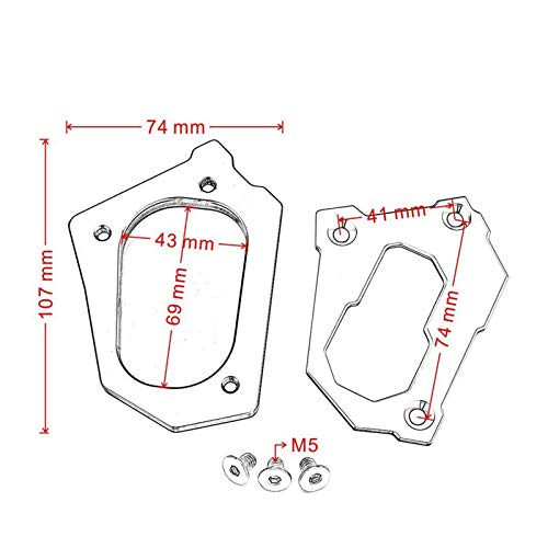 Para B&MW R 1200 GS LC R1200GS R1250GS R 1250 GS HP ADV Adventure Soporte Lateral Para Motocicleta Extensión De Ampliación pie Soporte Lateral (Color : F)