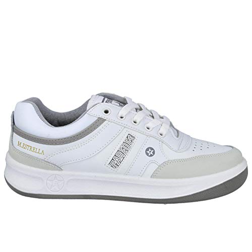 PAREDES DP100 Estrella Zapatillas Deportivas - Cuero para: Hombre Color: Blanco Talla: 45