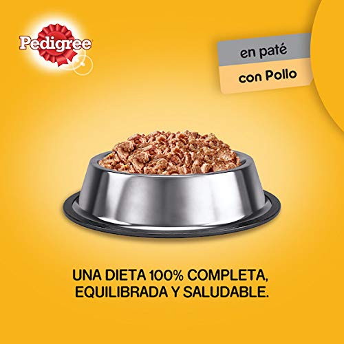 Pedigree Comida Húmeda para Perros Sabor Pollo en paté (Pack de 12 latas x 800g)