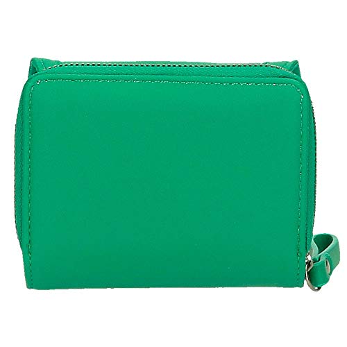 Pepe Jeans Aina Billetero con Monedero Verde 10x8x3 cms Piel sintética