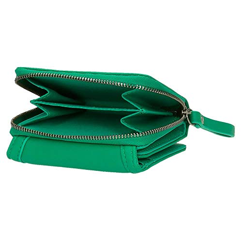 Pepe Jeans Aina Billetero con Monedero Verde 10x8x3 cms Piel sintética