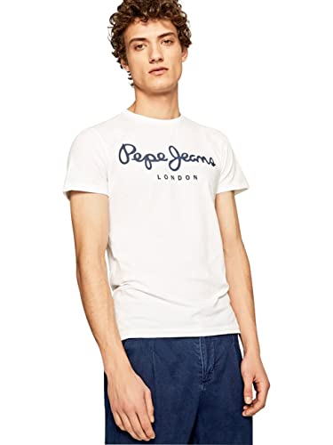 Pepe Jeans Original Stretch Camiseta para Hombre, Blanco (White 800), Medium