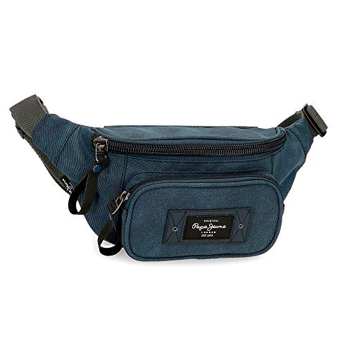 Pepe Jeans Vivac Riñonera Azul 35x13x5 cms Algodón y PU