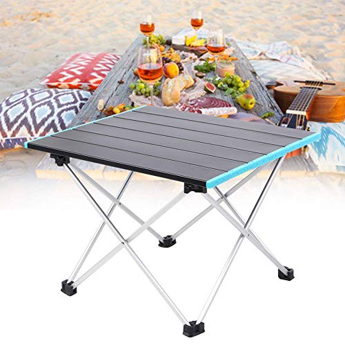 Pequeña Mesa Plegable para Acampar Mesa de Playa portátil, Mesa portátil para Acampar, Pequeña Mesa Plegable Ultraligera, para Picnic al Aire Libre, cocinar, mochilero, Viaje en Autocaravana