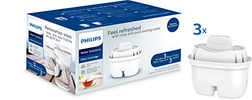 Philips Water AWP211/10 Micro X-Clean Filtro – Compatible con Brita Maxtra, paquete de 3 unidades, color blanco