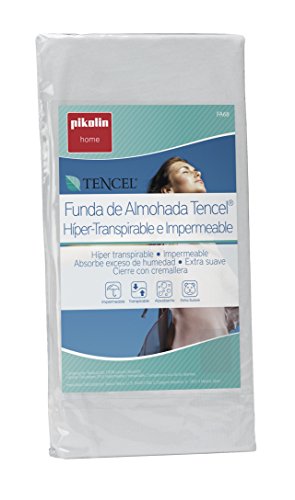 Pikolin Home - Pack de 2 fundas de almohada de Tencel hípertranspirable con membrana impermeable Smartseal y extra suave con cierre con cremallera, 40 x 75 cm