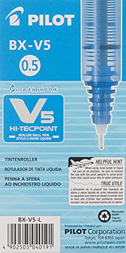 Pilot - Hi-Tecpoint V5 - Bolígrafo Roller Tinta Liquida - Azul - Punto Fino - (Caja 12 unidades)