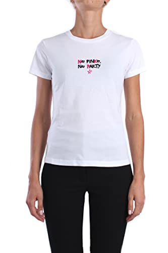 Pinko Tube 1 Camiseta, Z04_Bianco Brill, M para Mujer