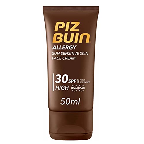 Piz Buin, Protector Solar Allergy, Crema Facial SPF 30, Protección Alta, Bote 50 ml