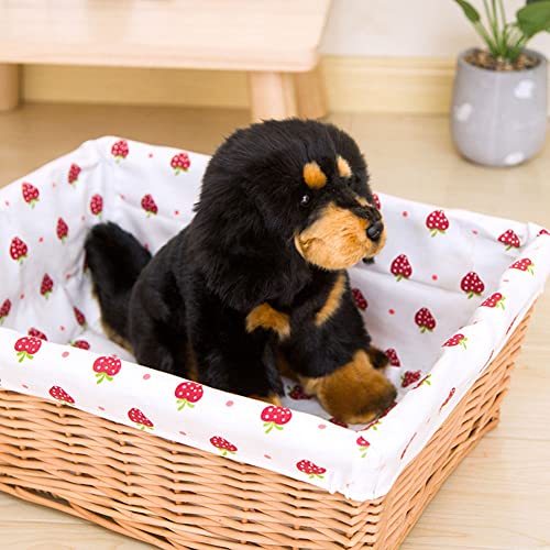 PJKOPK Animal de Peluche, Juguete de Peluche Realista, Perro mastín Tibetano, Juguetes para Cachorros, Bonitos Regalos para niños, Adultos, cumpleaños, Navidad, 15 Pulgadas