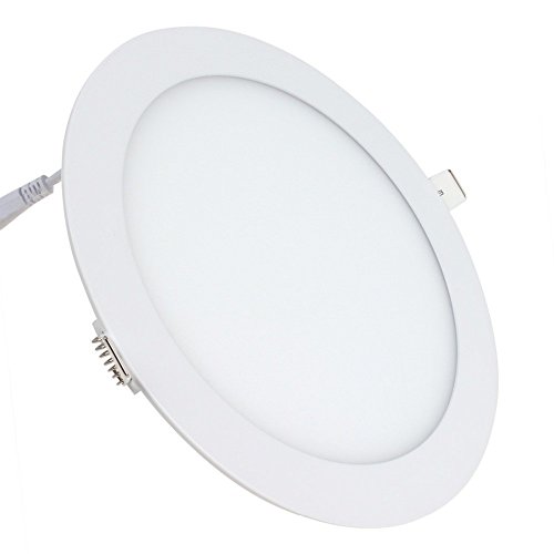 Placa LED SuperSlim Redondo 20W Downlight LED Empotrado Φ225mm 6000k-6500k Blanco Frío 1800 Lúmenes ONSSI LED