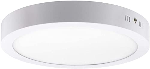 Plafón LED Circulares ARIES PLUS con 2400 Lúmenes IP20 · Downlight LED Redondo de Superficie de 20W 4500K Luz Blanca Neutra · Medidas: 210mmØ · C.E. A++