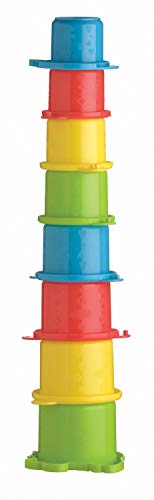 Playgro Vasos Apilables Cocodrilo, 8 figuras, Desde los 6 Meses, Croc Cups, Multicolor, 40087