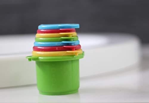 Playgro Vasos Apilables Cocodrilo, 8 figuras, Desde los 6 Meses, Croc Cups, Multicolor, 40087