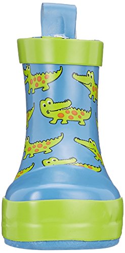 Playshoes Bota de Agua Cocodrilo, Botas de Goma de Caucho Natural Unisex niños, Azul (Blau 7), 20 EU