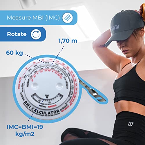 Plicómetro Profesional + Cinta Métrica Corporal Antropométrica Medidor De Grasa Corporal Para Calcular Porcentaje De Body Fat, Diámetros Óseos y Musculares