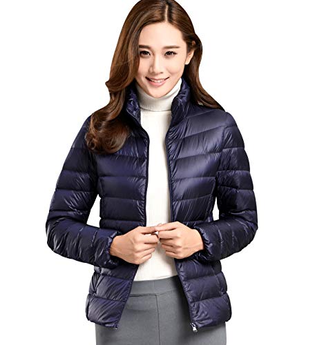 Plumas Mujer Ligero Plumiferos Ligeros Mujer Abrigo Plumas Ultralight Plumon Chaqueta Plumifero Corto Fino Abrigos Señora Chaquetas Invierno Cazadoras Chaquetones Casacas Tallas Grandes Armada