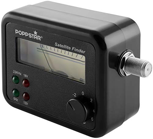 Poppstar - Satfinder para una calibración exacta de satélites y Antenas, MAX. 100mA, Incluye Cable de conexión de 19,5 cm