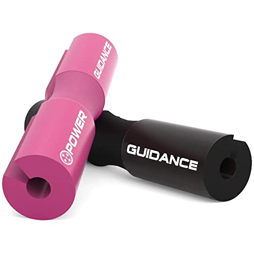 POWER GUIDANCE Barbell Squat Pad Protectora del Cuello y del Hombro Ideal para Squats, Lunges, Hip Thrusts, Levantamiento de Pesas (Negro)