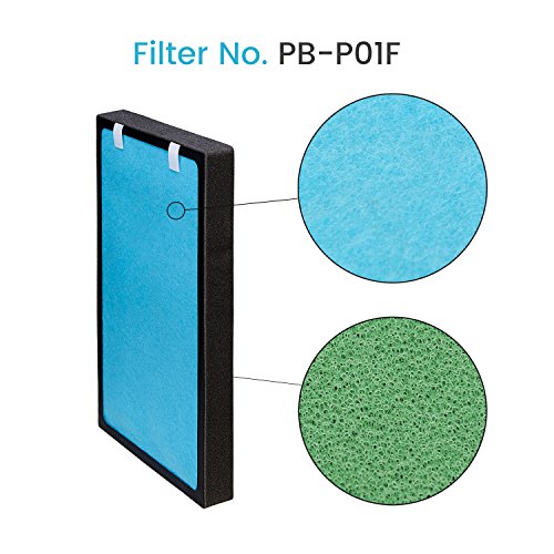 Pro Breeze Filtros de Recambio para Purificador de Aire 5 en 1 de Pro Breeze – Prefiltro, Filtro HEPA, Filtro de Carbón Activado y Filtro Catalizador de Frío