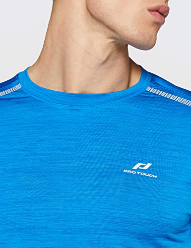 Pro Touch Aino T-Shirt Camiseta para Hombre, Melange/Azul Royal, M