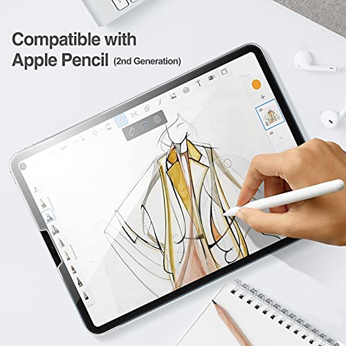 Procase Protector de Pantalla para iPad Pro 11" 2021 2020 2018, Película Protectora de Cristal Templado para iPad 11 Pulgadas 3ª Gen 2021 / 2ª Gen 2020 / 1ª Generación 2018 Vidrio Real - Transparente