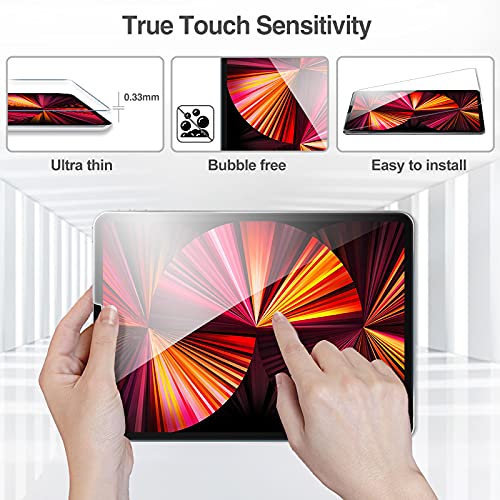 Procase Protector de Pantalla para iPad Pro 11" 2021 2020 2018, Película Protectora de Cristal Templado para iPad 11 Pulgadas 3ª Gen 2021 / 2ª Gen 2020 / 1ª Generación 2018 Vidrio Real - Transparente