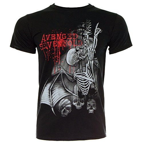 Producto oficial de T-camiseta de manga corta AVENGED SEVENFOLD lomo de león y bandera de Reino escalador todos los tamaños para cama de matrimonio