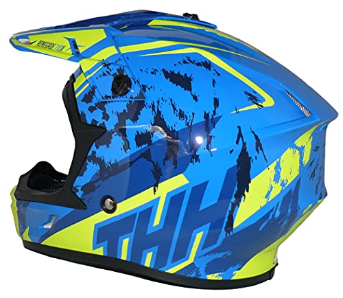 Protectwear casco cruzado casco de enduro modelo azul amarillo R710X-XL