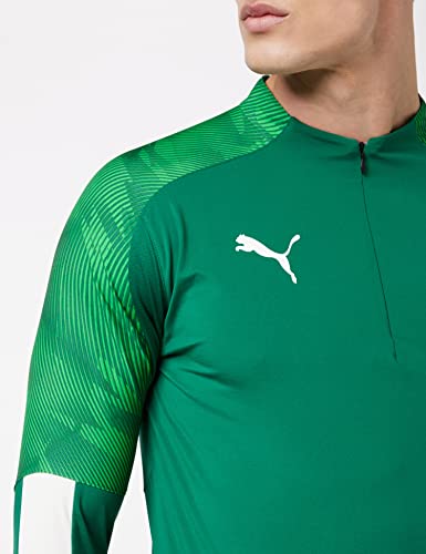 PUMA Cup Training 1/4 Zip Top Top, Hombre, Alpine Green-Pepper Green, S