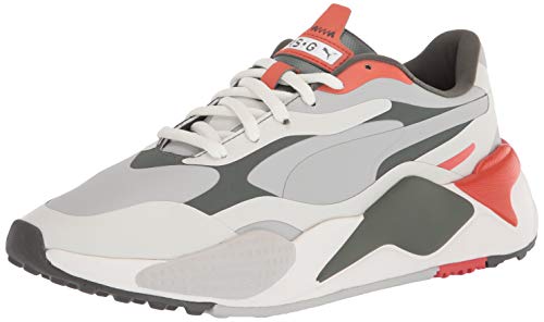 PUMA Men's Rs-G Golf Shoe, Vaporous Gray-Thyme-Pureed Pumpkin, 9.5