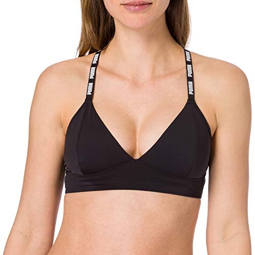 PUMA Women Triangle Bralette 1P Camiseta, Black, S para Mujer