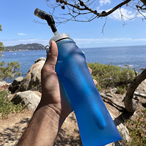 Purificador de Agua portátil Faircap Mini Hose Connector 750 ml - Filtra 99.99% de bacterias y Otros patógenos - Conector para Todas Las Botellas Deportivas con Pajita.