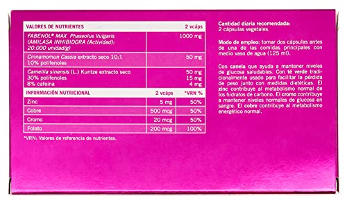 Q77+ BLOQUEADOR DE CARBOHIDRATOS - Pastillas para Adelgazar - Quemagrasas Natural - Perder peso - Efecto Saciante - Con Té verde. Canela. Minerales y Ácido Fólico - 60 cápsulas