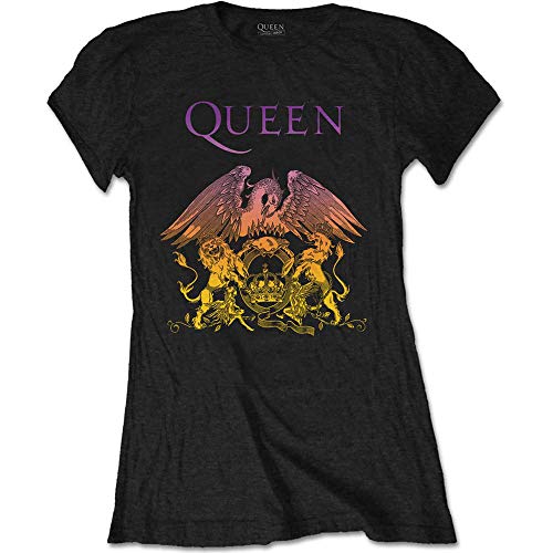 Queen - Camiseta - para Mujer Negro Negro (40