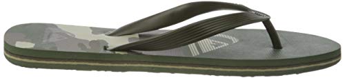 Quiksilver Molokai Panel, Chanclas Hombre, Verde y Negro, 40 EU