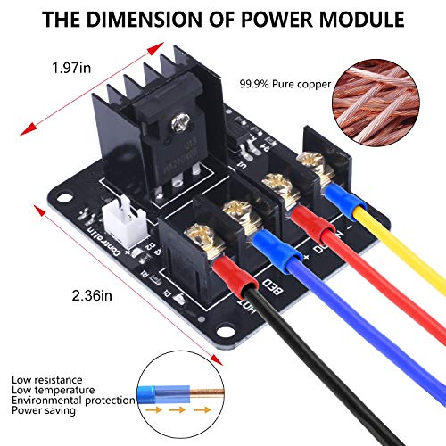 Quimat 2pcs MOSFET Impresora 3d / Extensión de Energía Para Carga de Alta Corriente QY08-02