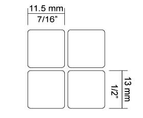 QWERTY US Pegatinas para Teclado no Transparentes, Fondo Negro, 11 x 13 mm